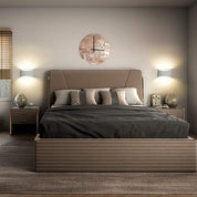 2-Pack LED Wall Sconces – Modern White Plaster Up & Down Wall Lights with G9 Warm White Bulbs, 7W