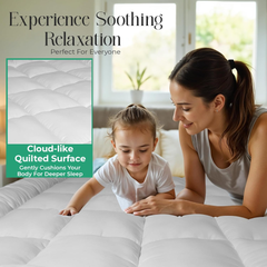 Luxury 10cm Double Bed Mattress Topper – Quilted Microfiber, Ultra Soft & Breathable