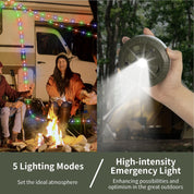 Rechargeable Camping String Lights – 20M, Portable, Multi-Mode