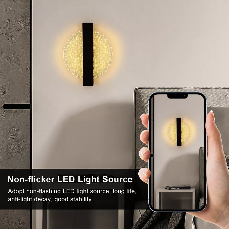 12W Modern LED Wall Lamp – Warm White Sconce for Bedroom & Hallway