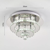 Modern Square Crystal LED Ceiling Light – Elegant Chrome Chandelier for Living Room, Bedroom & More