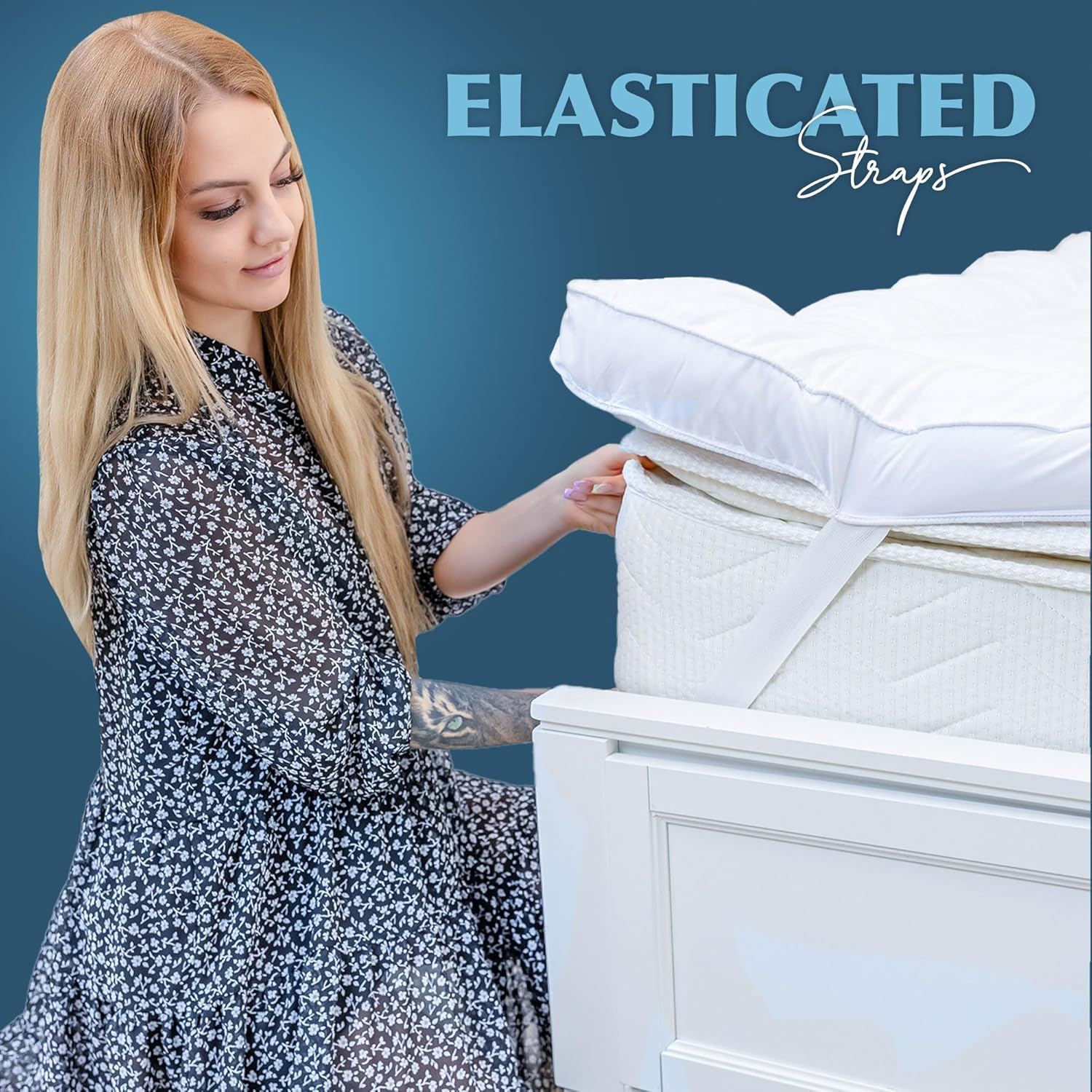 Luxury 4-Inch Mattress Topper Double Bed – Quilted, Breathable & Hotel Quality