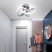 Modern 22W Silver LED Ceiling Light, Cold White