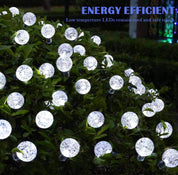 59ft Solar Globe String Lights, 100 LED, Waterproof, 8 Modes