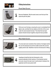 ‘Merton’ Black & Grey Universal Car Seat Cover Set – Airbag Safe, Machine Washable, Elastic Fit