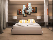 4 Panel Hand-Painted Floral Oil Canvas Wall Art