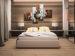 4 Panel Hand-Painted Floral Oil Canvas Wall Art