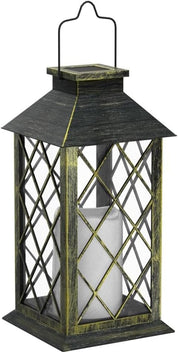 Solar Lanterns for The Garden – Moroccan-Style Flickering Outdoor Lights, Auto On/Off, Waterproof IP44, Warm White LED