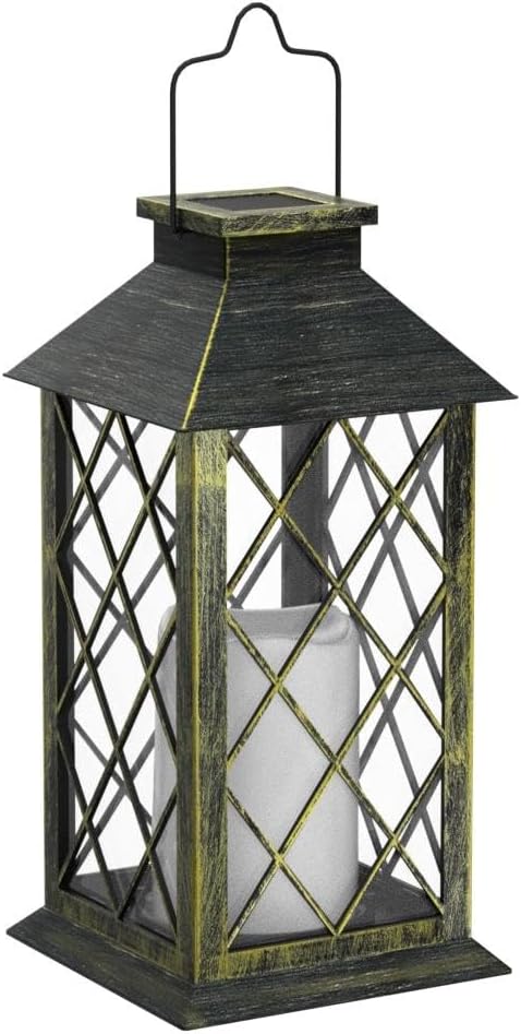 Solar Lanterns for The Garden – Moroccan-Style Flickering Outdoor Lights, Auto On/Off, Waterproof IP44, Warm White LED