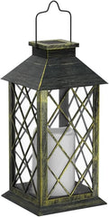 Solar Lanterns for The Garden – Moroccan-Style Flickering Outdoor Lights, Auto On/Off, Waterproof IP44, Warm White LED