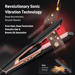 Infrared Ionic Hair Straightener – 1.75” Ceramic Flat Iron with Vibration & LCD Control