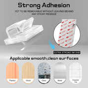 100PCS Transparent Cable Clips – Self Adhesive Wire Holders for Desk & Wall Organisation