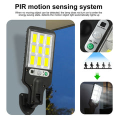 LED Solar Power PIR Motion Sensor Wall Light Outdoor Garden Security Lamp 2200W