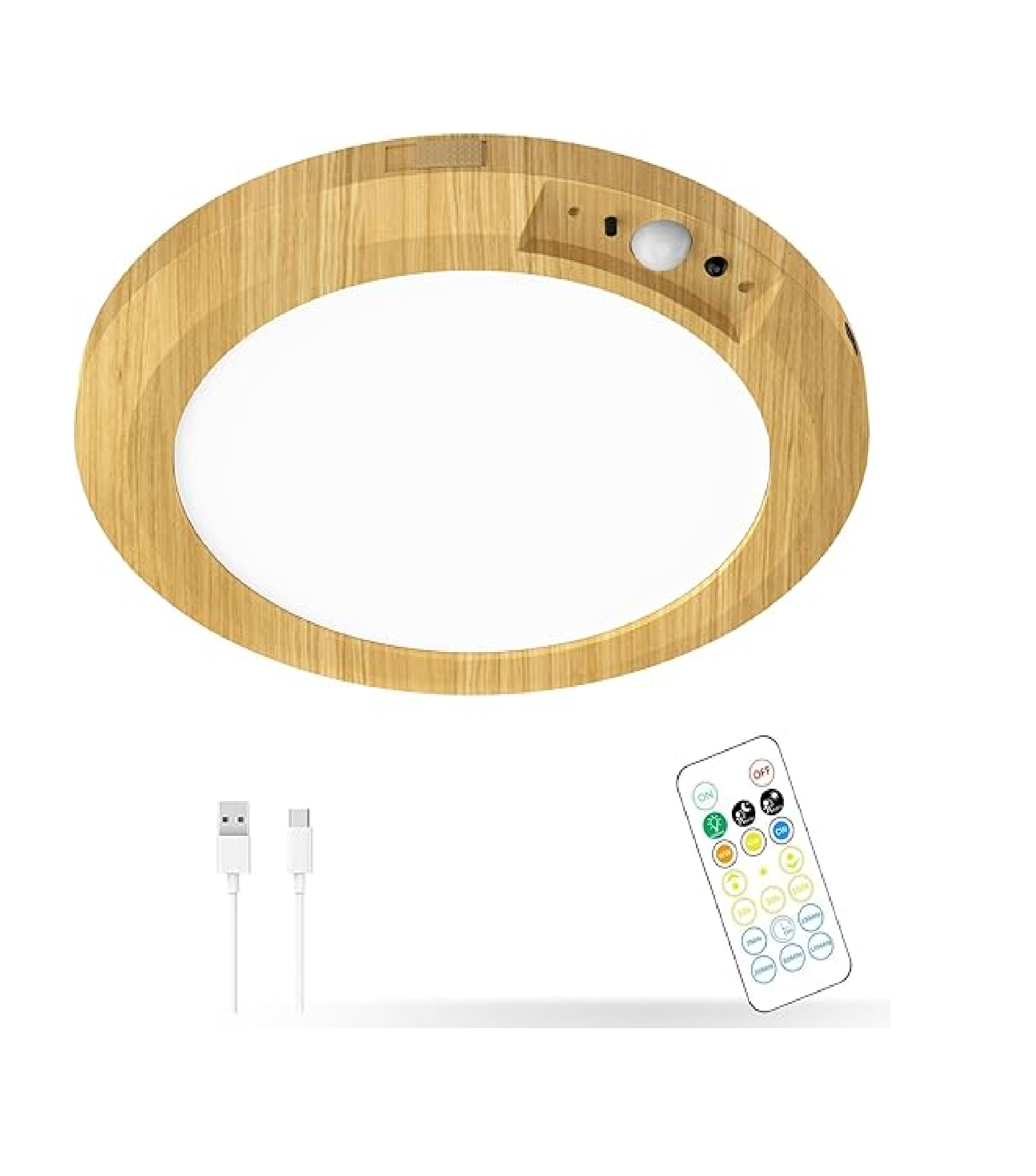 Rechargeable Motion Sensor Ceiling Light, 3 CCT, 400LM