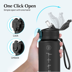 Motivational Sports Water Bottle 1L/500ml – Leakproof BPA-Free Tritan Bottle