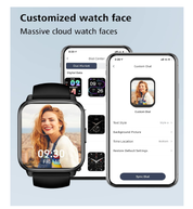Smart Watch with Call, 1.85" HD Touch Fitness Tracker Heart Rate SpO2 for Android iOS