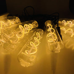 Outdoor Festoon String Lights, 10 Edison Bulbs, 5m, Warm White 3000K, Connectable Hanging Lights