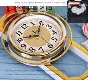 Retro Swing Wall Clock, Silent Non-Ticking Quartz Clock for Living Room & Bedroom