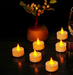 Tea Lights, 12 Pack Flameless LED Tea Light Candles 150 Hours Realistic Flickering Battery Operated