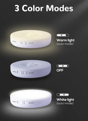 Rechargeable Motion Sensor LED Puck Lights – 6 Pack