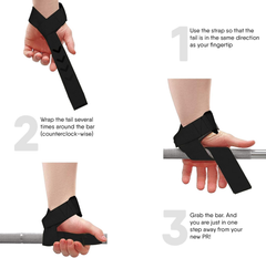 Weight Lifting Straps – Padded Neoprene Wrist Support for Gym & Deadlifts