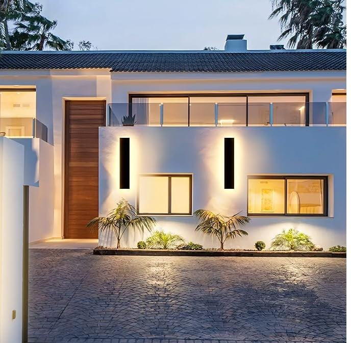 Black LED Outdoor Wall Sconce