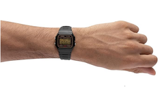 Digital Sports Watch with Black Resin Strap, LED Display, Waterproof Stopwatch