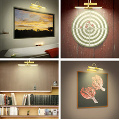 LED Picture Light with Remote - Wireless, Rotatable, Dimmable, 3 Modes, Timer, 180° Swing