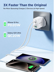 Fast USB-C Charger Plug – Dual Port PD Power Adapter for iPhone & Android Devices