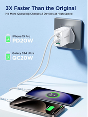 Fast USB-C Charger Plug – Dual Port PD Power Adapter for iPhone & Android Devices
