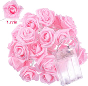 Romantic Pink Rose Fairy Lights – 20 LED Battery
