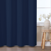Navy Blue Blackout Curtains W38 x L54 – Eyelet Thermal Insulated 2 Panels, Short Drapes