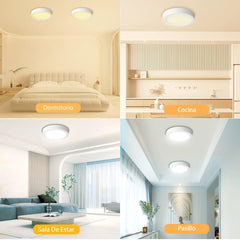 Waterproof 15W Round LED Flush Mount Ceiling Light, 100W Equivalent for Bathrooms