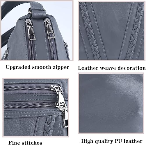 Soft PU Leather Crossbody Bag for Women – Multi-Pocket Shoulder Purse