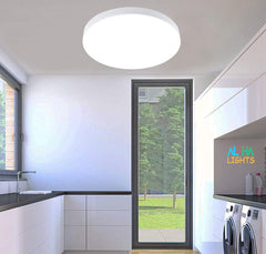 13W White Ceiling Light - 6000K Daylight, LED Ceiling Light for Living Room/Dining Room/Bedroom/Hallway