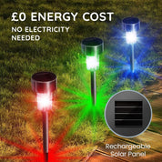 Colour-Changing Solar Garden Lights – 10 Pack LED Stakes