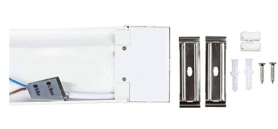 LED Batten Light 6500K Daylight Fluorescent Strip Light Slim Fitting