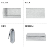 Elegant Glitter Envelope Clutch Bag with Chain Strap – Evening Party Handbag