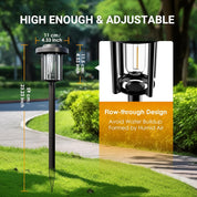 Warm White Solar Pathway Lights – 4 Pack Outdoor