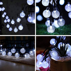 Solar Garden Lights Outdoor - 50 LED 7M/23Ft Waterproof Fairy String Lights for Patio & Yard