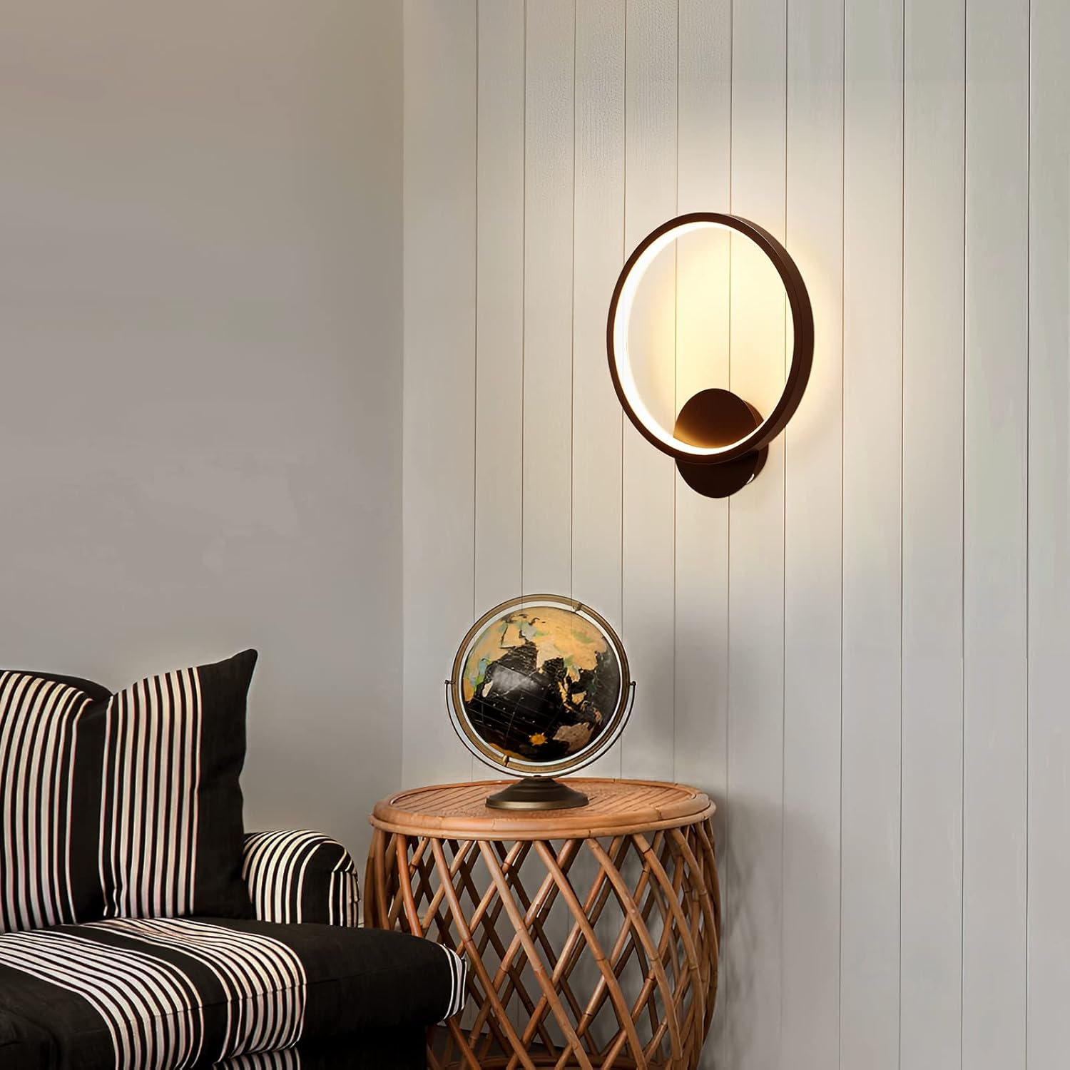 LED Round Wall Lamp with Deer Design