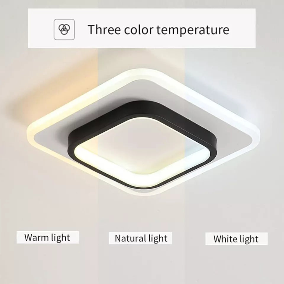 Modern LED Ceiling Light – Square Panel Downlight for Bathroom, Kitchen, Bedroom | Energy Efficient A+++ | 3000K-6500K