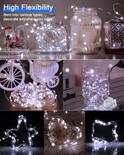 Cool White Solar Fairy Lights