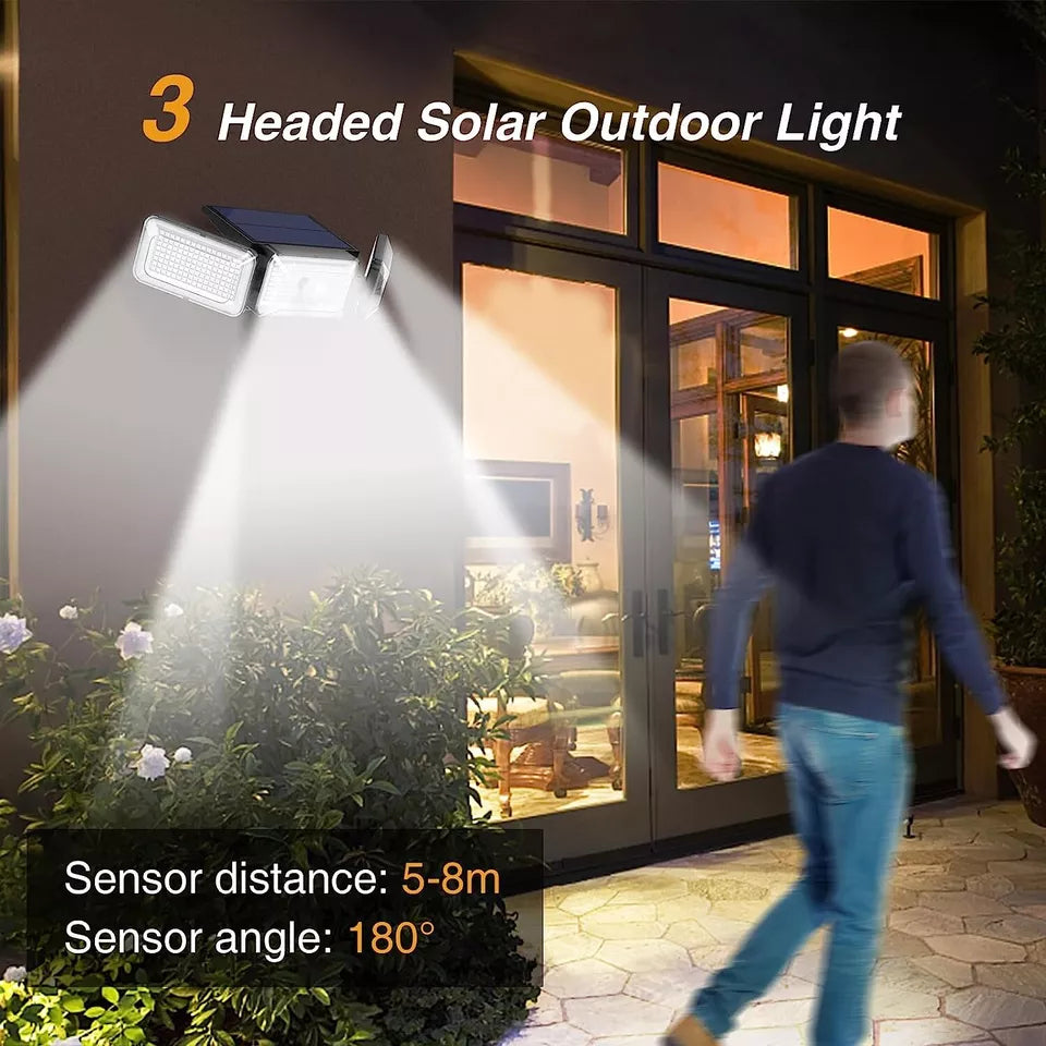 368 LED Solar Motion Sensor Outdoor Wall Light