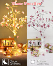 2M Pink Cherry Blossom Flower Fairy String Lights