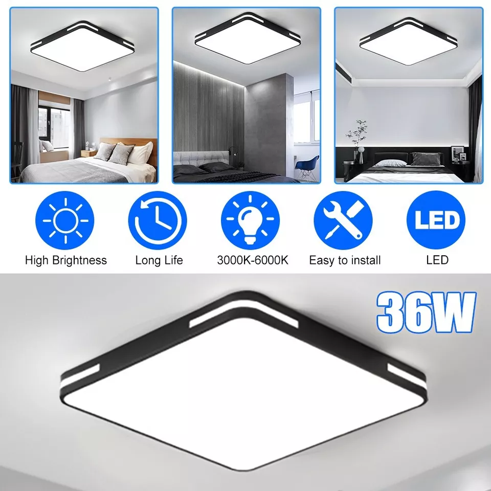 Modern LED Ceiling Panel Light 18W-48W Cool White