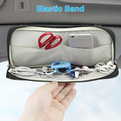 Leather Car Sun Visor Organizer – Multi-Pocket Sunglasses, Card & Document HolderLeather Car Sun Visor Organizer – Multi-Pocket Sunglasses, Card & Document Holder