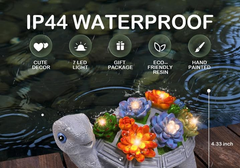 Eletorot Solar Turtle Garden Ornament – LED Outdoor Statue Gift for Mum, Nan & Grandma