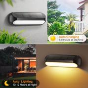 4 Pack Solar Fence Lights – Outdoor Waterproof LED Lights with Warm White & Color-Changing Modes for Deck, Yard & Pathway