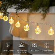 50 LED Globe String Lights with Remote Control